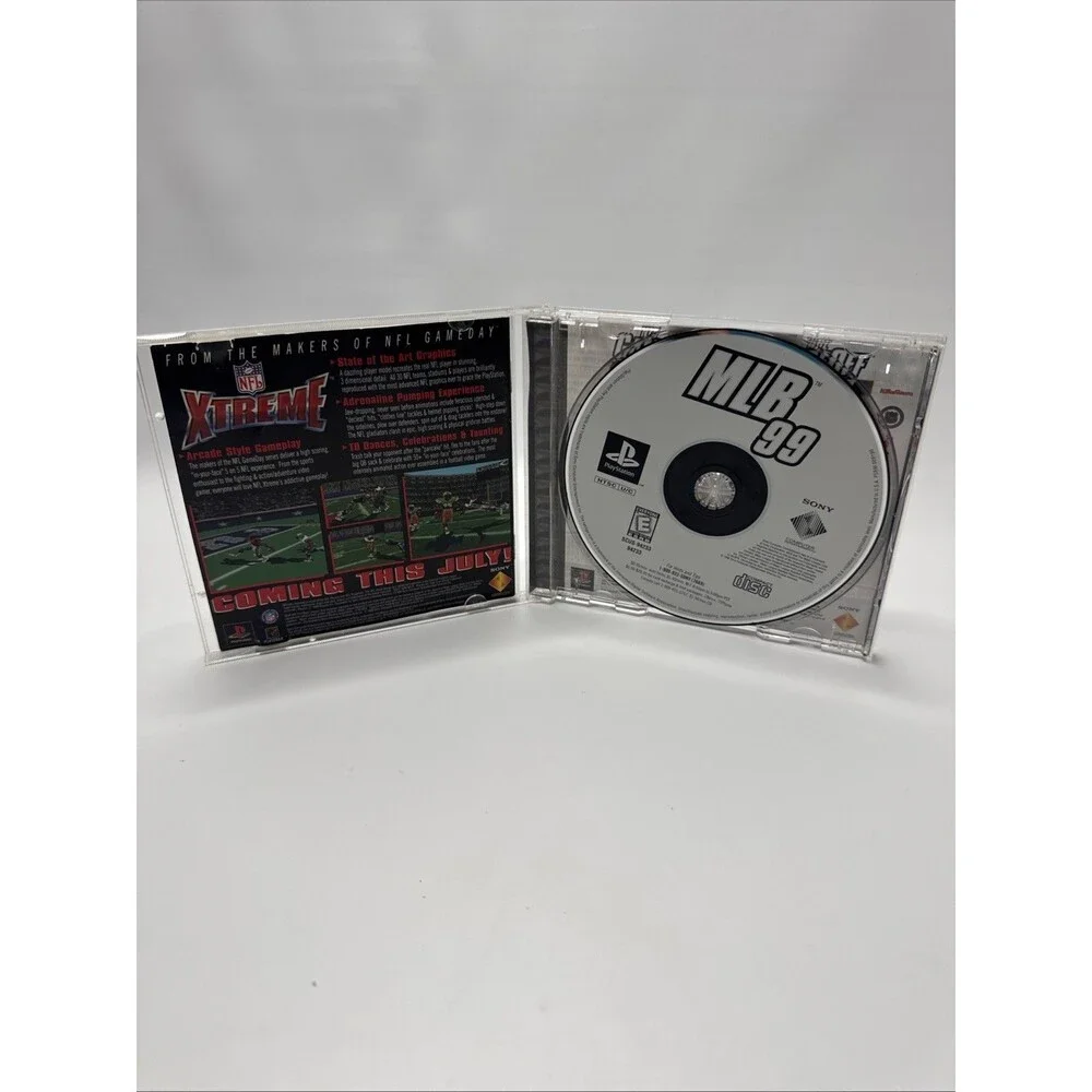 MLB 99 (Sony PlayStation 1, 1998) Case, Booklet And Game